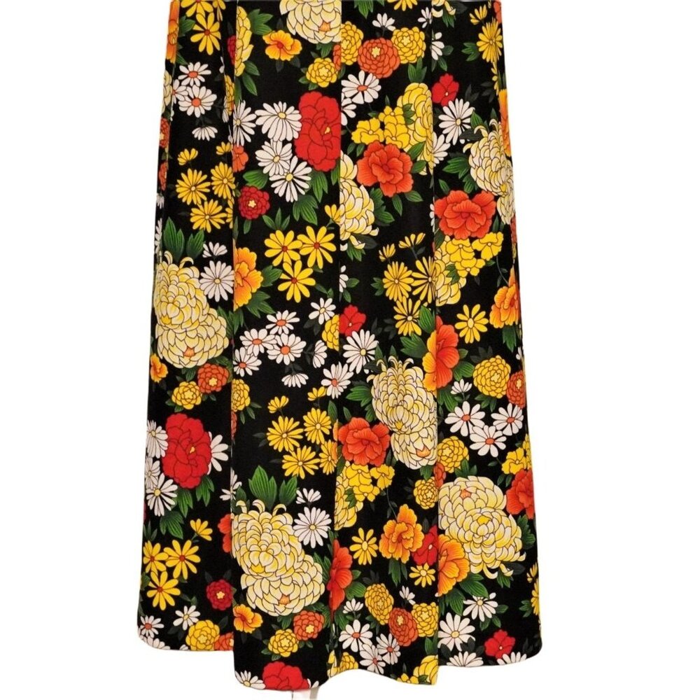 Vintage Bohemian Reiner Size 8 Maxi Floral Print Sheer Sleeves Retro Chic Queen - Picture 7 of 16